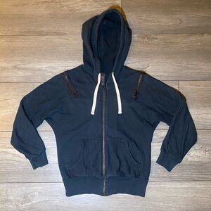 EUC Designer Drifter 100% Cotton Shoulder Zipper Full Zip Hoodie